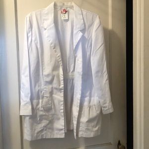 White cross lab coat